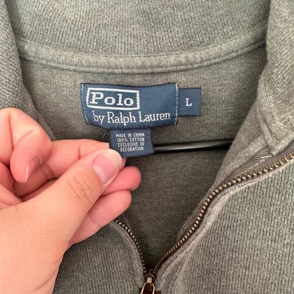 Polo Ralph Lauren Men’s Quarter Zip Pullover Sweater Size L Preppy Office - Picture 4 of 8